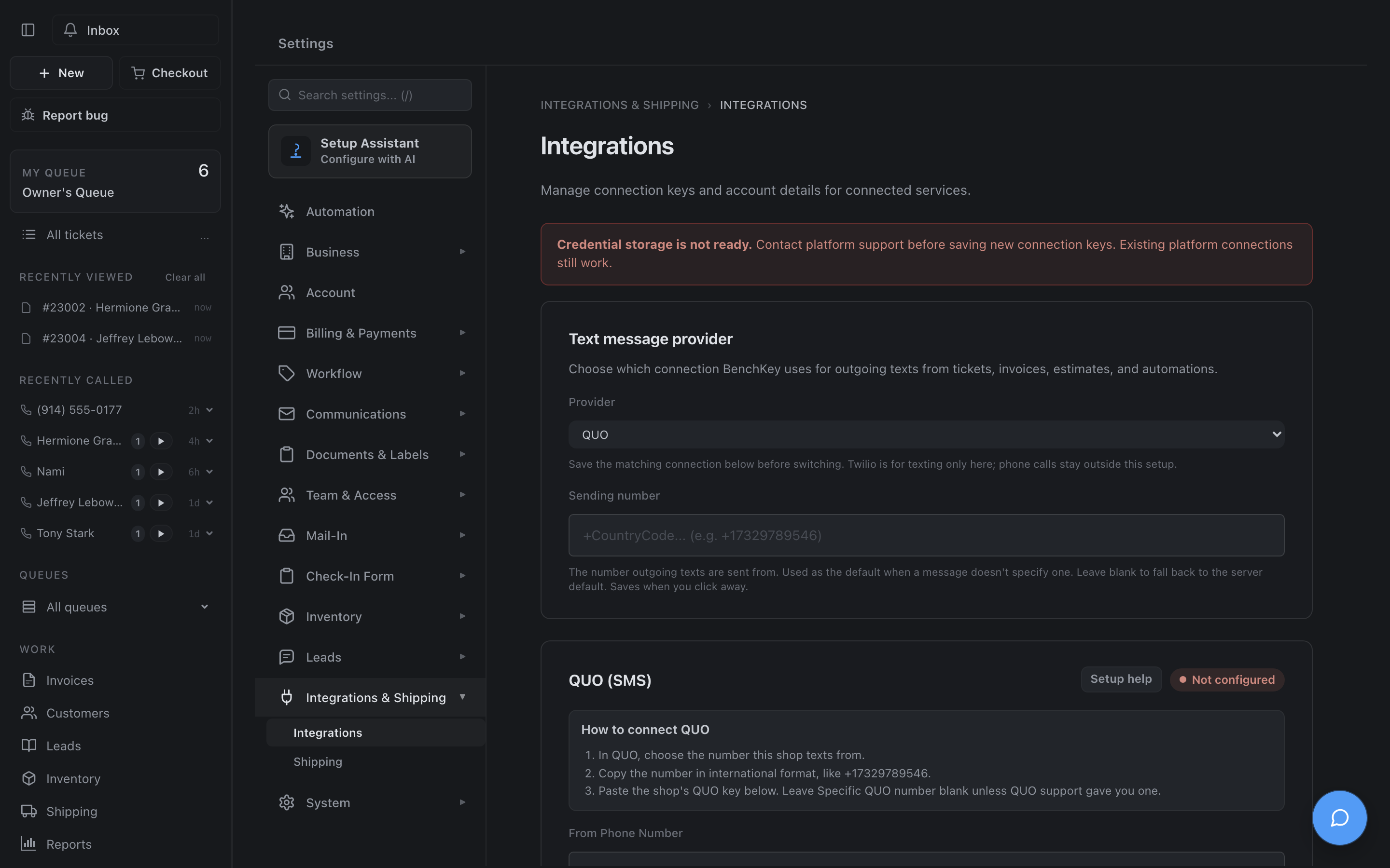 Integration connections