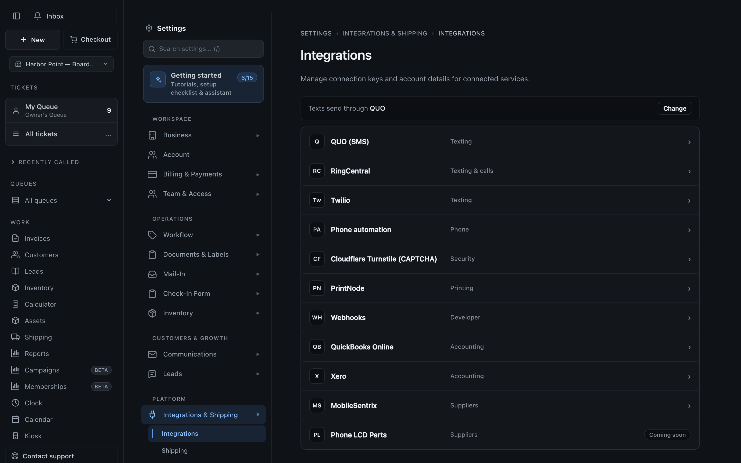 Integration connections